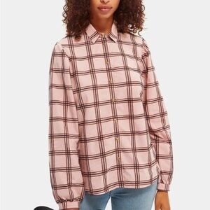 Scotch & Soda Pink Plaid Button Down Shirt